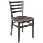 BFM Seating Lima Steel Customizable Side Chair with Farm House Relic Seat and Clear Coat Frame BFM Seating Lima Steel Customizable Side Chair with Farm House Relic Seat and Clear Coat Frame