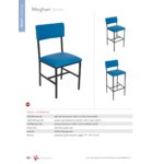 BFM Seating Meghan Black Powder-Coated Steel Customizable Side Chair with Brown Vinyl Back and Seat BFM Seating Meghan Black Powder-Coated Steel Customizable Side Chair with Brown Vinyl Back and Seat