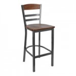 BFM Seating Barrick Clear Coat Steel Side Chair with Autumn Ash Wood Back Panel and Burgundy Vinyl Seat BFM Seating Barrick Clear Coat Steel Side Chair with Autumn Ash Wood Back Panel and Burgundy Vinyl Seat