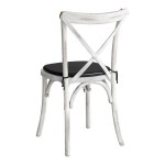 Lancaster Table & Seating Vineyard Rustic White Wood Cross Back Chair with 1