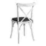 Lancaster Table & Seating Vineyard Rustic White Wood Cross Back Chair with 1