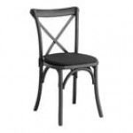 Lancaster Table & Seating Vineyard Rustic White Wood Cross Back Chair with 1