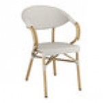 Lancaster Table & Seating Bistro Gray Teslin Outdoor Arm Chair Lancaster Table & Seating Bistro Gray Teslin Outdoor Arm Chair