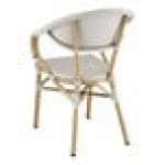 Lancaster Table & Seating Bistro Gray Teslin Outdoor Arm Chair Lancaster Table & Seating Bistro Gray Teslin Outdoor Arm Chair