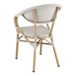 Lancaster Table & Seating Bistro Gray Teslin Outdoor Arm Chair Lancaster Table & Seating Bistro Gray Teslin Outdoor Arm Chair