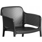 Lancaster Table & Seating Rio Black Stone Resin Arm Chair Lancaster Table & Seating Rio Black Stone Resin Arm Chair