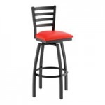 Lancaster Table & Seating Black Finish Ladder Back Chair with 2 1/2 Lancaster Table & Seating Black Finish Ladder Back Chair with 2 1/2
