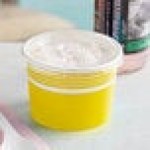 Choice 12 oz. Yellow Paper Frozen Yogurt / Food Cup with Flat Lid - 50/Case