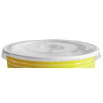 Choice 12 oz. Yellow Paper Frozen Yogurt / Food Cup with Flat Lid - 50/Case