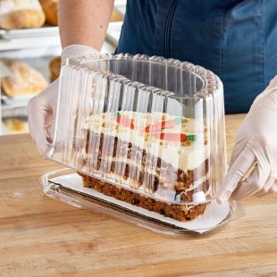 Polar Pak Clear Plastic Half Cake Container with Dome Lid - 100/Case Polar Pak Clear Plastic Half Cake Container with Dome Lid - 100/Case