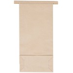 Bagcraft Packaging 300249 1 lb. EcoCraft Grease Resistant Stand-Up Kraft Window Bag with Tin Tie Closure - 500/Case