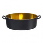 Solia Eskoffie 1.5 oz. Copper and Black Mini Plastic Pot - 240/Case
