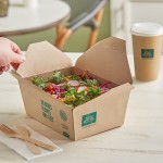New Roots Kraft PLA-Lined Compostable #4 Take-Out Container 7 3/4 New Roots Kraft PLA-Lined Compostable #4 Take-Out Container 7 3/4
