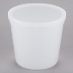 86 oz. Translucent Round Deli Container and Lid Combo Pack - 10/Pack