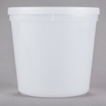 86 oz. Translucent Round Deli Container and Lid Combo Pack - 10/Pack