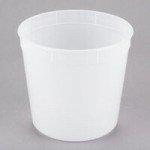 86 oz. Translucent Round Deli Container and Lid Combo Pack - 10/Pack