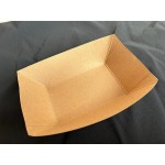 #100 1 lb. Solid Black Paper Food Tray - 1,000/Case