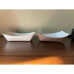 #100 1 lb. Solid Black Paper Food Tray - 1,000/Case