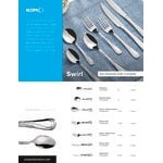 Acopa Swirl 18/8 Stainless Steel Extra Heavy Weight Flatware 5 Piece Set - Sample