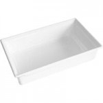GET Bugambilia Fit Perfect Mod White Aluminum Serving Platter / Lid for 1/9 Size Food Pans LCIH1/9-MOD-WW