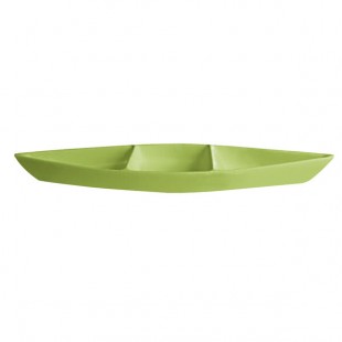 G.E.T. Enterprises BT319LM Bugambilia 6.9 Qt. Classic Textured Finish Lime Resin-Coated Aluminum Deep Boat with Dividers