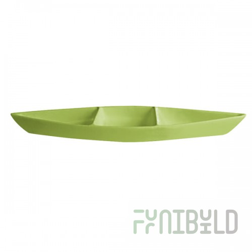 G.E.T. Enterprises BT319LM Bugambilia 6.9 Qt. Classic Textured Finish Lime Resin-Coated Aluminum Deep Boat with Dividers
