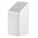 Bright White Square Porcelain Pepper Shaker - 48/Case Bright White Square Porcelain Pepper Shaker - 48/Case