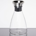 GET GL-CRF-42 Silhouette 38 oz. Glass Decanter with Dripless Stainless Steel Lid