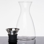 GET GL-CRF-42 Silhouette 38 oz. Glass Decanter with Dripless Stainless Steel Lid