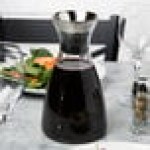 GET GL-CRF-42 Silhouette 38 oz. Glass Decanter with Dripless Stainless Steel Lid