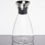 GET GL-CRF-42 Silhouette 38 oz. Glass Decanter with Dripless Stainless Steel Lid