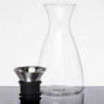 GET GL-CRF-42 Silhouette 38 oz. Glass Decanter with Dripless Stainless Steel Lid