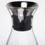 GET GL-CRF-42 Silhouette 38 oz. Glass Decanter with Dripless Stainless Steel Lid