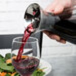 GET GL-CRF-42 Silhouette 38 oz. Glass Decanter with Dripless Stainless Steel Lid