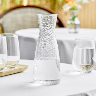 Front of the House Drinkwise 20 oz. Hammered Design Plastic Carafe
