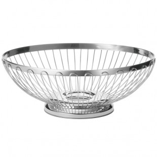 TableCraft 6176 Regent Large Oval Stainless Steel Basket - 11 TableCraft 6176 Regent Large Oval Stainless Steel Basket - 11