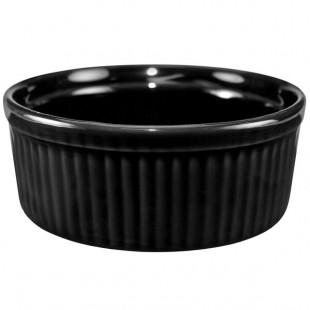 International Tableware Cancun 6 oz. Black Stoneware Fluted Souffle / Ramekin - 36/Case International Tableware Cancun 6 oz. Black Stoneware Fluted Souffle / Ramekin - 36/Case