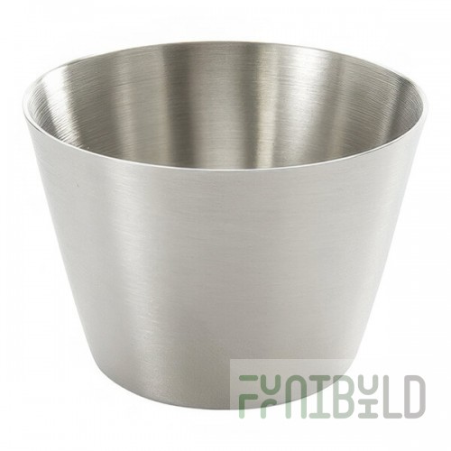 American Metalcraft 2.5 oz. Round Satin Stainless Steel Sauce Cup - 12/Case