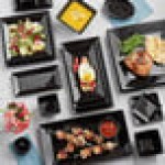 Acopa 2.5 oz. Glossy Black Fluted Stoneware Ramekin - 12/Pack