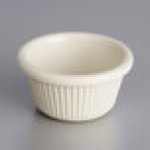 Acopa 2 oz. Bone White Fluted Melamine Ramekin - 12/Case Acopa 2 oz. Bone White Fluted Melamine Ramekin - 12/Case