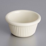 Acopa 2 oz. Bone White Fluted Melamine Ramekin - 12/Case Acopa 2 oz. Bone White Fluted Melamine Ramekin - 12/Case
