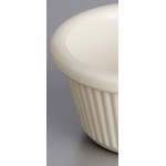 Acopa 2 oz. Bone White Fluted Melamine Ramekin - 12/Case Acopa 2 oz. Bone White Fluted Melamine Ramekin - 12/Case