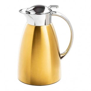 TableCraft 50 oz. Gold Stainless Steel Coffee Carafe 12678 - 6/Case
