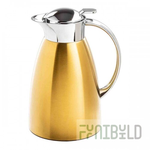 TableCraft 50 oz. Gold Stainless Steel Coffee Carafe 12678 - 6/Case