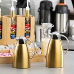 TableCraft 50 oz. Gold Stainless Steel Coffee Carafe 12678 - 6/Case