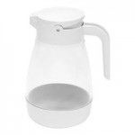 Service Ideas Classic Carafe 33.8 oz. Stainless Steel Insulated Coffee Carafe / Server with Black Lid CGC101SS