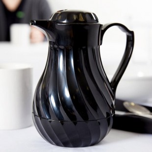 Vollrath 52172 SwirlServe 20 oz. Black Hot-N-Cold Beverage Server Vollrath 52172 SwirlServe 20 oz. Black Hot-N-Cold Beverage Server