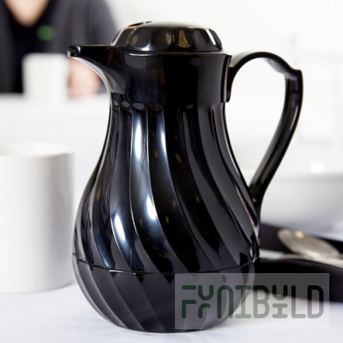 Vollrath 52172 SwirlServe 20 oz. Black Hot-N-Cold Beverage Server