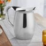 Acopa 96 oz. Smooth Stainless Steel Bell Pitcher with Ice Guard
