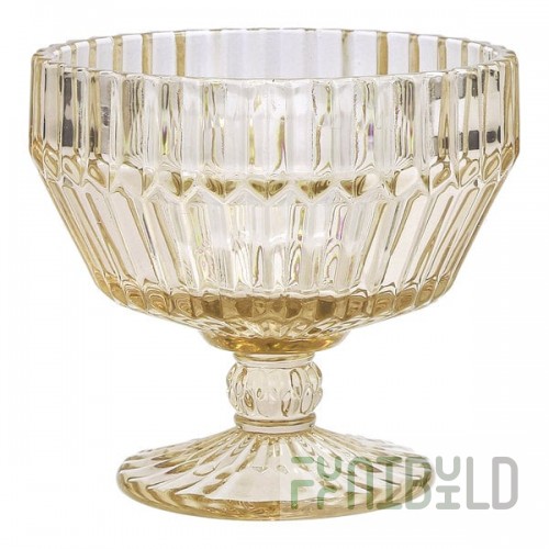 Zwiesel Fortessa Archie 10 oz. Ginger Gold Round Glass Footed Dessert Bowl - 6/Case